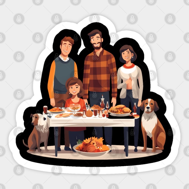 Family Thanksgiving Sticker by Graceful Designs